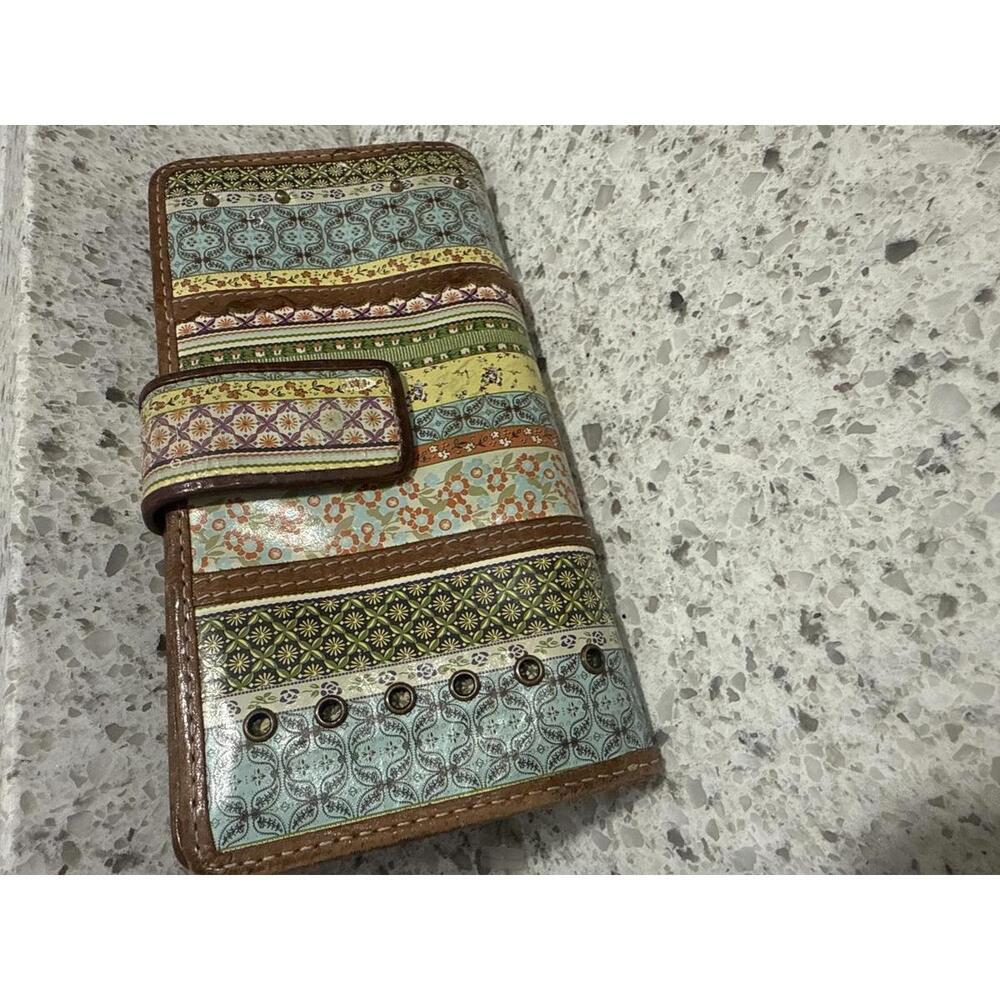 Vintage Fossil Patterned Multi-Color Wallet